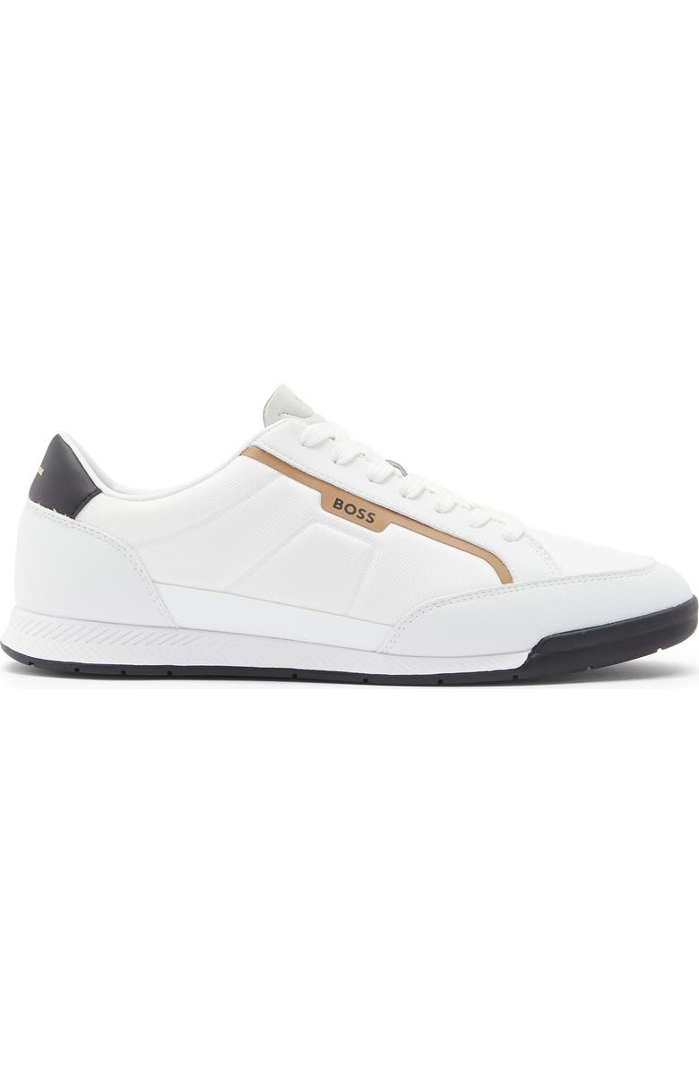 BOSS Low Top Sneaker, Alternate, color, White/ Brown