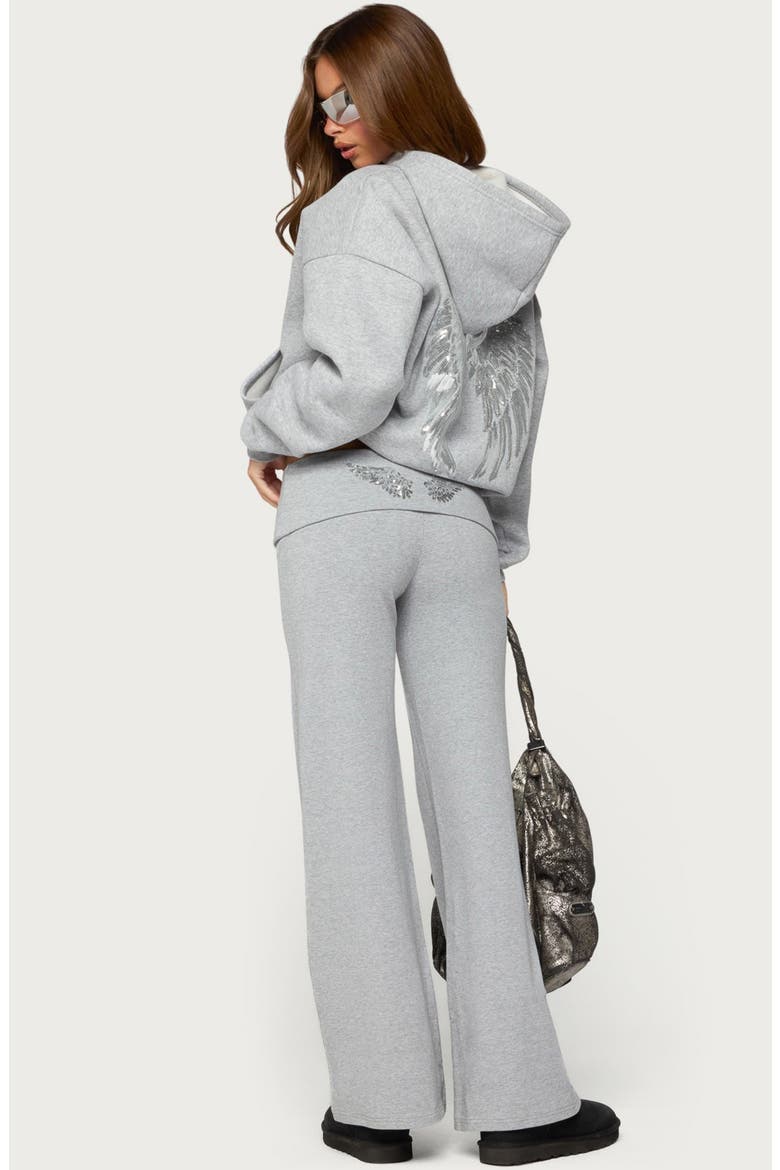 Angel Energy Sequin Hoodie, Alternate, color, GRAY-MELANGE