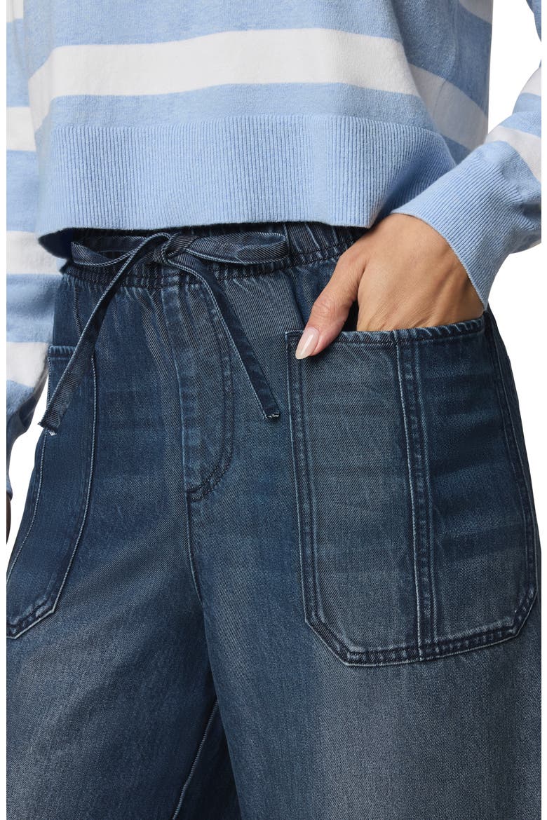 Denim Drawstring Pants, Alternate, color, DARK RINSE