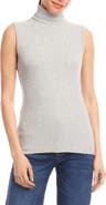 Karen Kane Turtleneck Rib Sleeveless Top