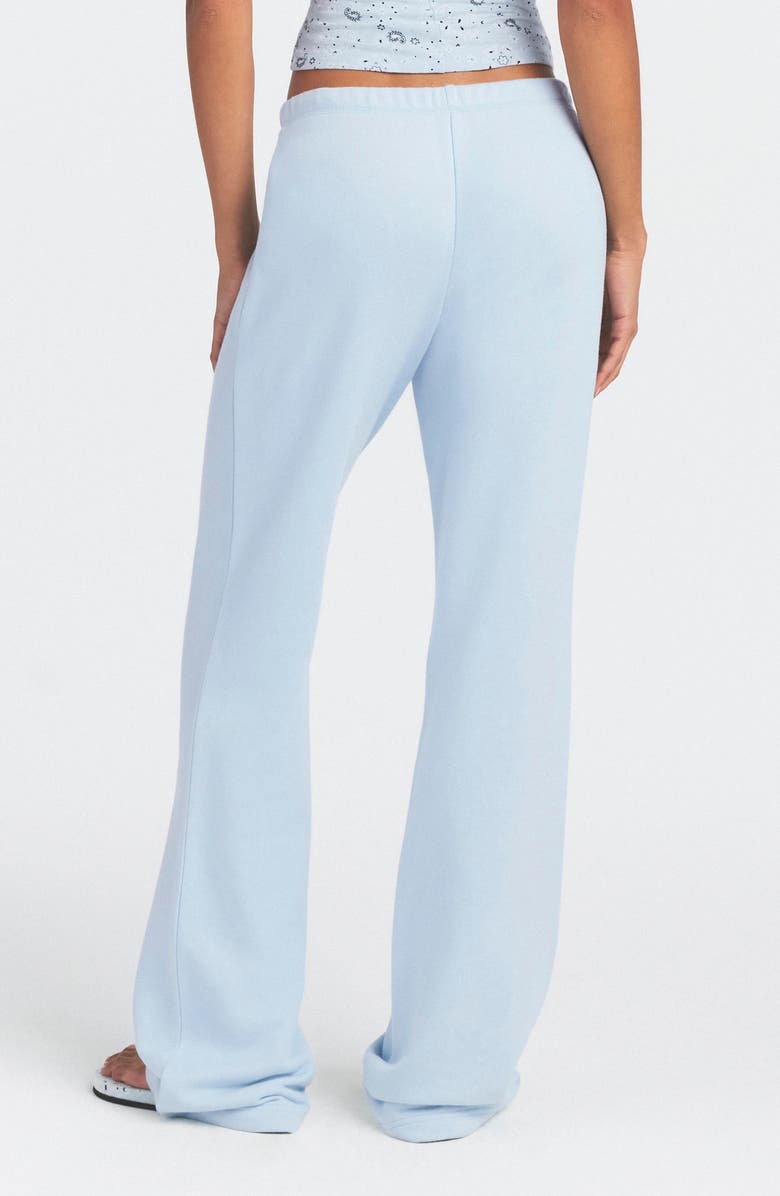 SKIMS Drapey French Terry Straight Leg Pants, Alternate, color, Powder Blue