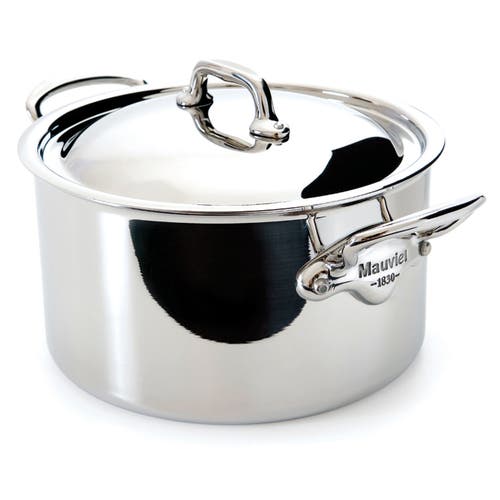 Mauviel M'cook 6.4 Qt. Stainless Steel Stewpan & Lid In Silver