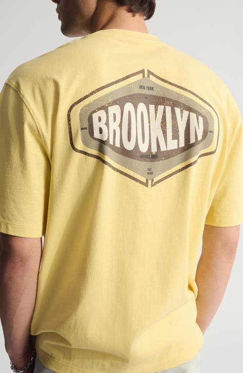 Brooklyn Industries Relaxed Vintage Graphic T-shirt In Yellow