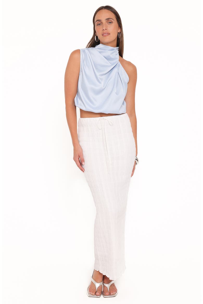 Cinzia One-Shoulder Crop Top, Alternate, color, BLUE