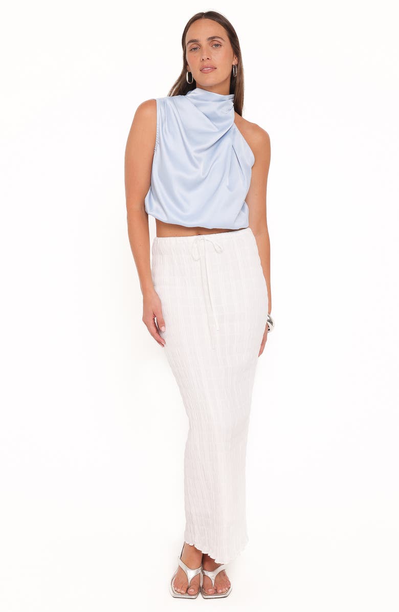 Petal & Pup Cinzia One-Shoulder Crop Top, Alternate, color, Blue