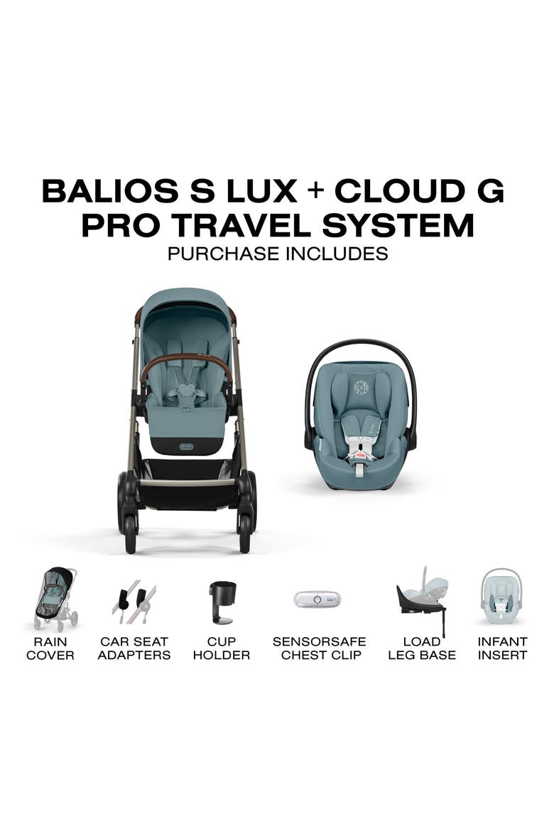 Balios S Lux Stroller & Cloud G Pro Infant Car Seat Travel System, Alternate, color, STORMY BLUE