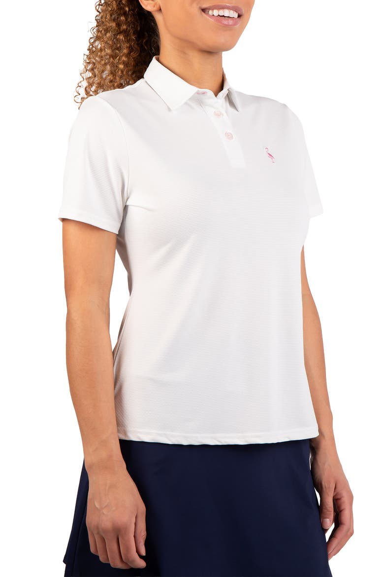 Textured Grid Polo, Alternate, color, WHITE