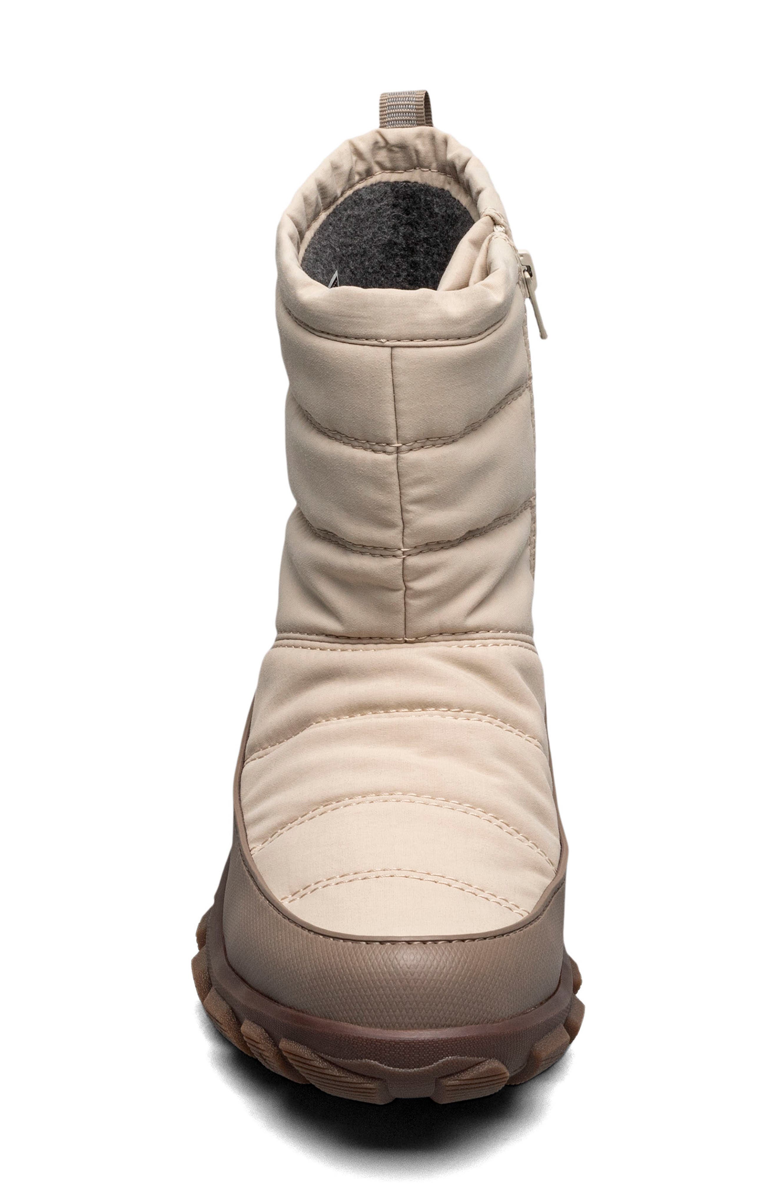 Bogs Cedar Quilted Waterproof Boot, Alternate, color, Oatmeal