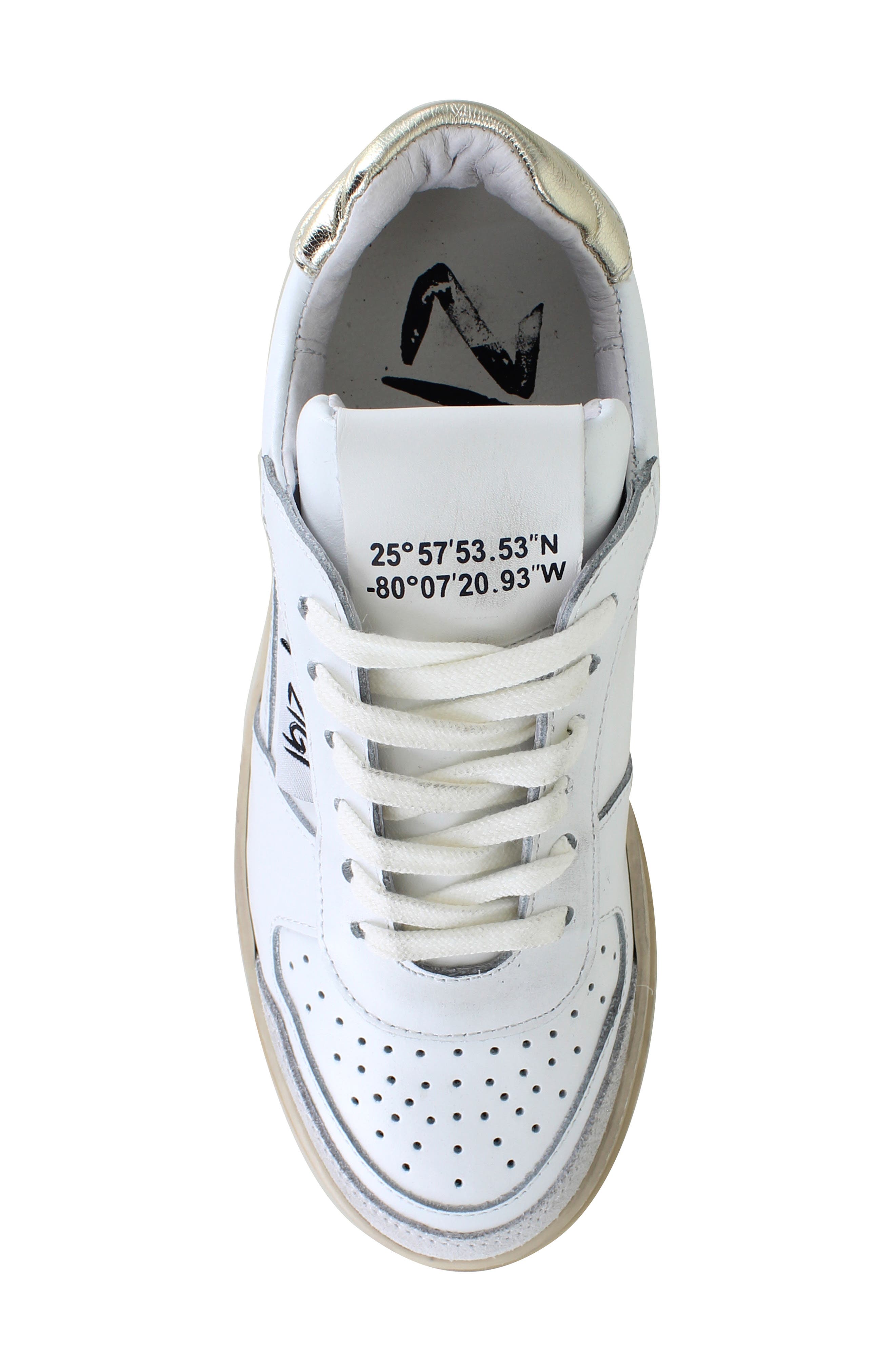 ZIGI Senta Sneaker, Alternate, color, White Leather