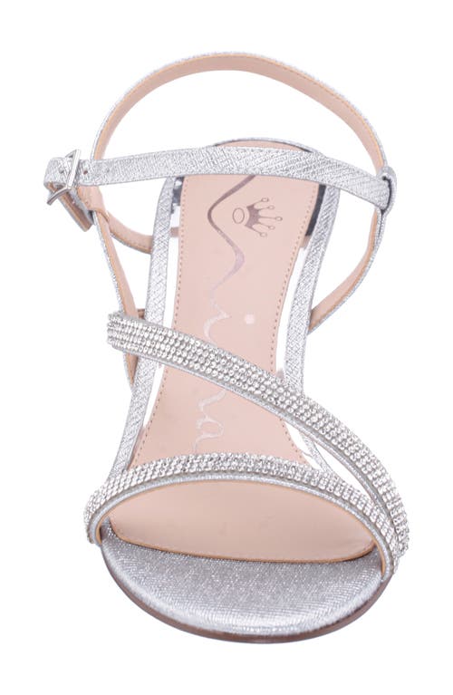 Nina Lizelle Ankle Strap Sandal In Silver