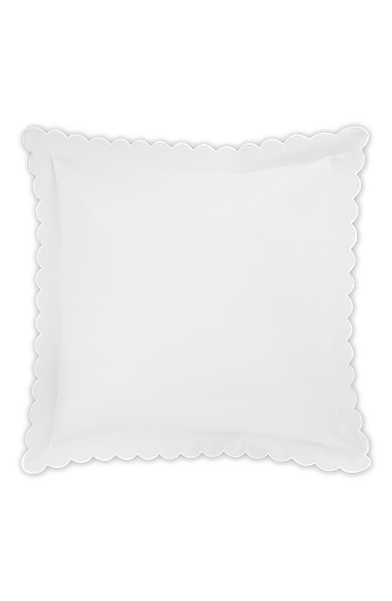 Matouk Diamond Piqué Euro Sham, Main, color, White