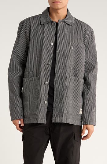 Civil Society Oversize Railroad Chore Jacket In Gray