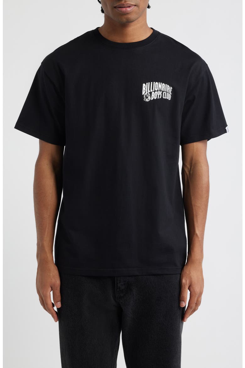 Curve Logo Short Sleeve Graphic T-Shirt, Main, color, BLACK
