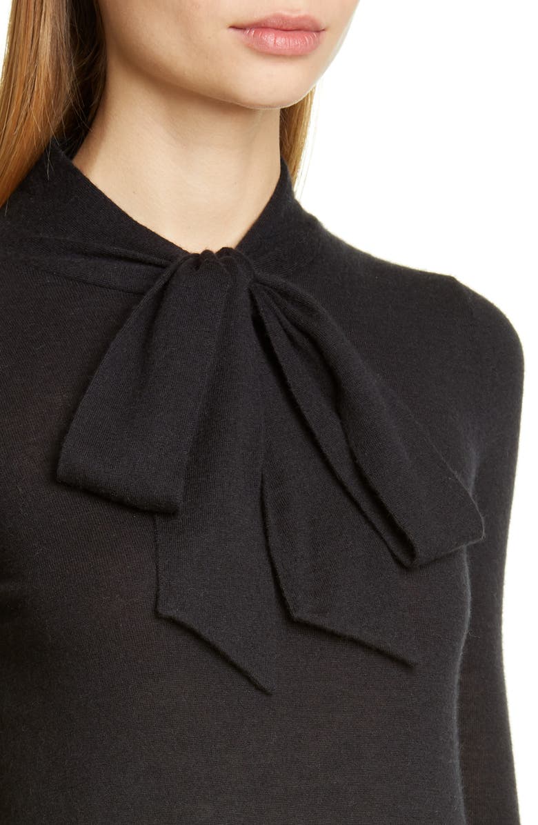 CO Essentials Tie Neck Cashmere Sweater, Alternate, color,