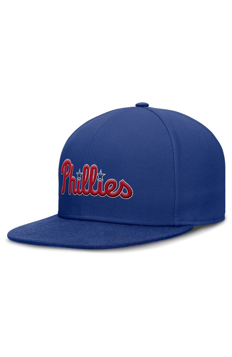 Nike Men's Nike Royal Philadelphia Phillies Wordmark Dri-FIT Round Bill True Fitted Hat, Main, color, Royal