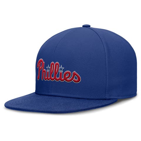 Men's Nike Royal Philadelphia Phillies Wordmark Dri-FIT Round Bill True Fitted Hat