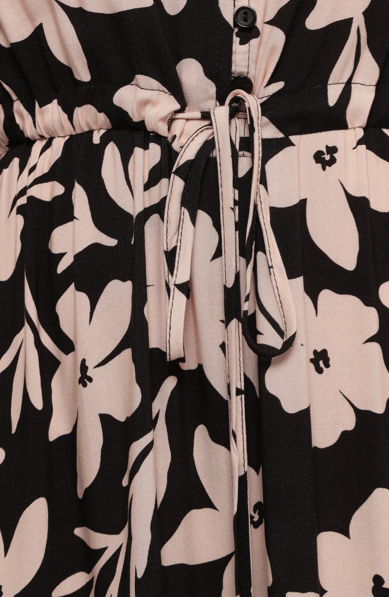 Petal & Pup Kelda Floral Maxi Dress, Alternate, color, Black Augusta Print