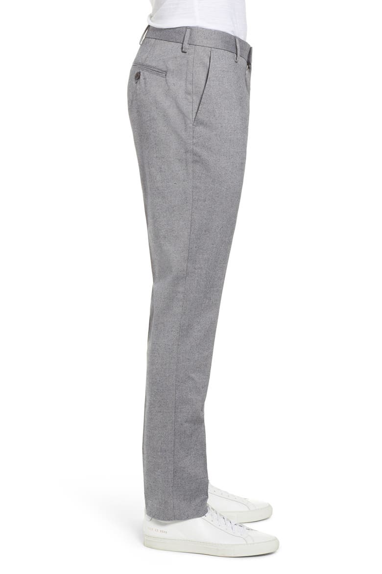 Slim Straight Leg Textured Chinos, Alternate, color, GREY SHADE