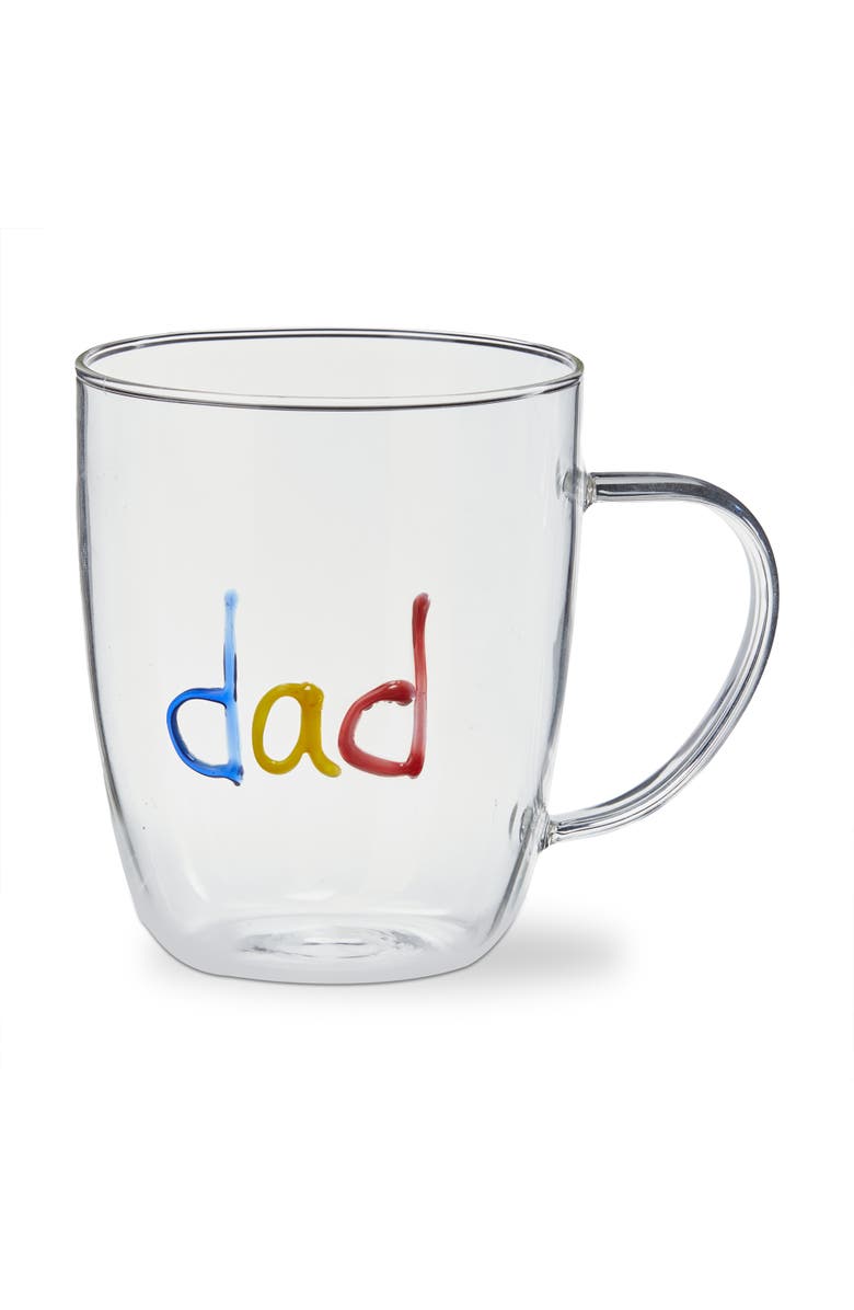 tag Everyday Dad Borosilicate Glass Mug Multi 20 oz 5.31 x 3.66 x 4.33 in, Main, color, Multicolored