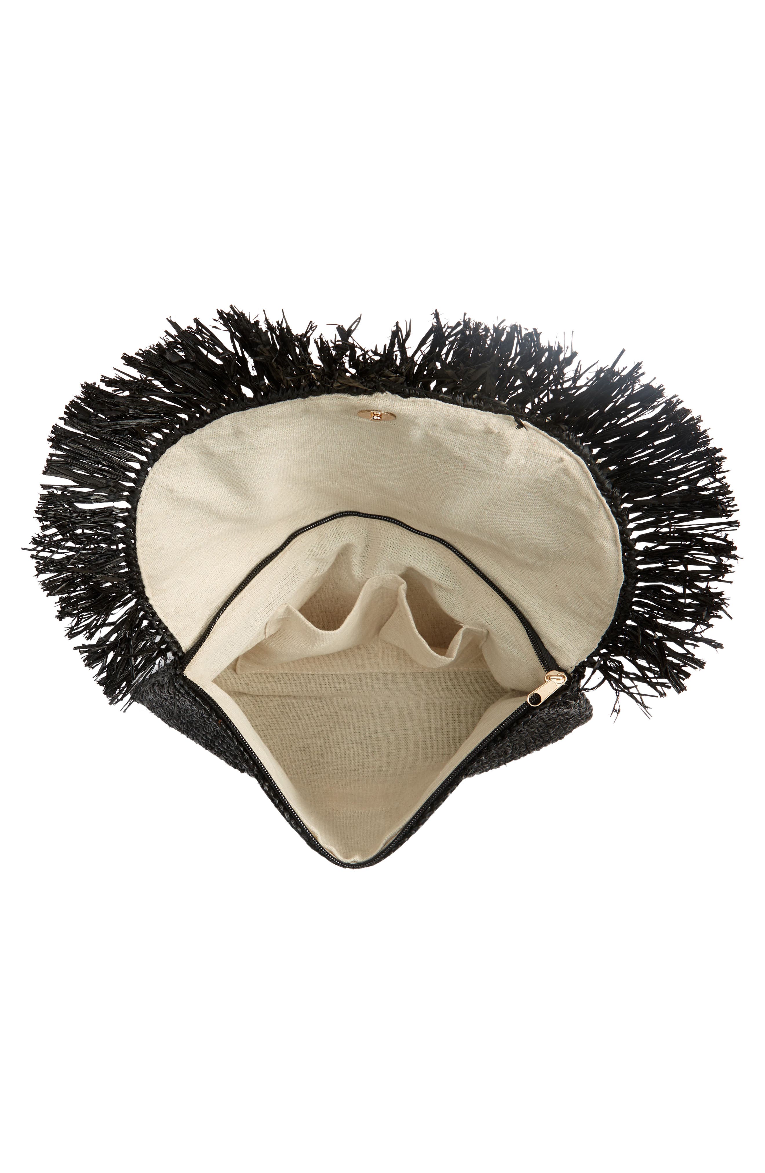 BTB Los Angeles Sera Straw Clutch, Alternate, color, 