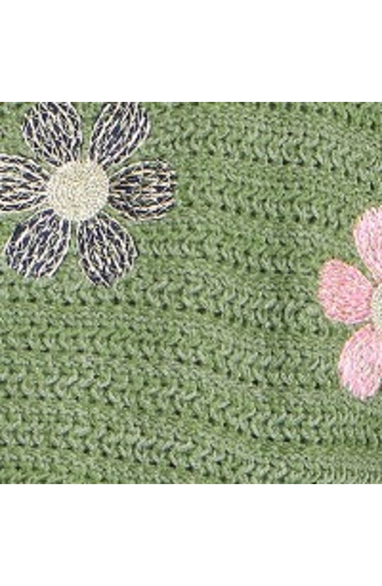 Yumi Crochet Flower Jumper, Alternate, color, Green