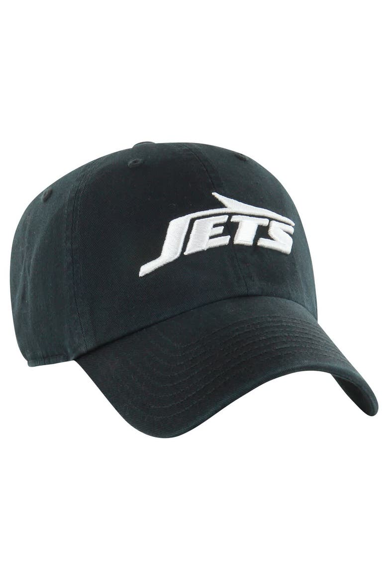 Men's '47 Black New York Jets Clean Up Tonal Adjustable Hat, Alternate, color, Black