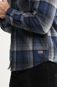 JACHS Plaid Flannel Shirt Jacket with Faux Fur Lining