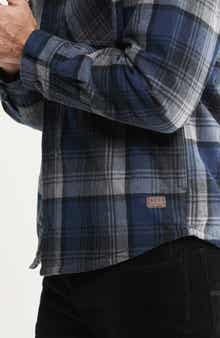 Plaid Flannel Shirt Jacket with Faux Fur Lining