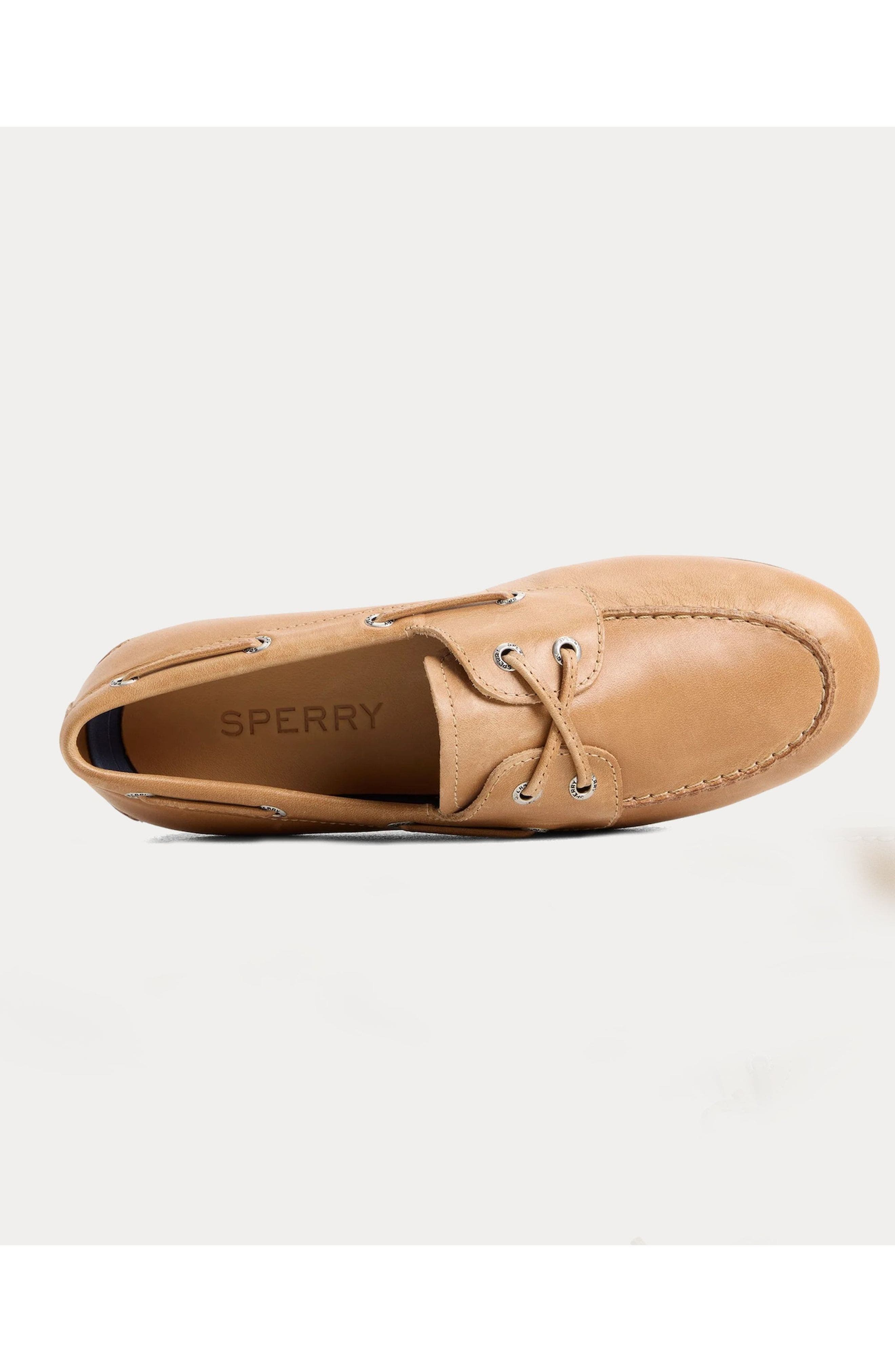 Sperry Slimboat Soft Leather Boat Shoe, Alternate, color, Light Brown
