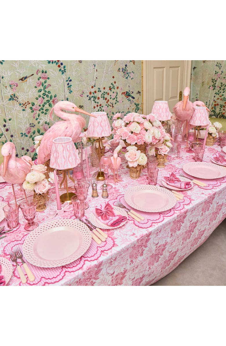 Mrs. Alice Pink Basketweave Dinner Plate, Alternate, color, Pink