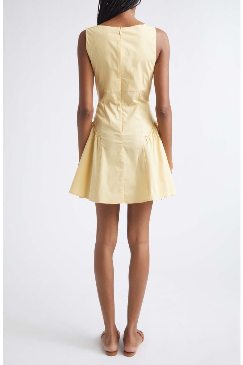 Gwen Pleated Drop Waist Minidress, Alternate, color, BUTTER