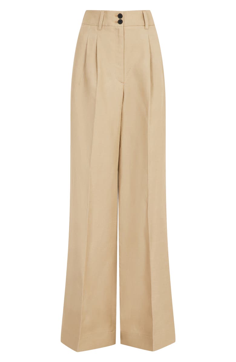 AllSaints Petra Wide Leg Trousers, Alternate, color, Light Beige