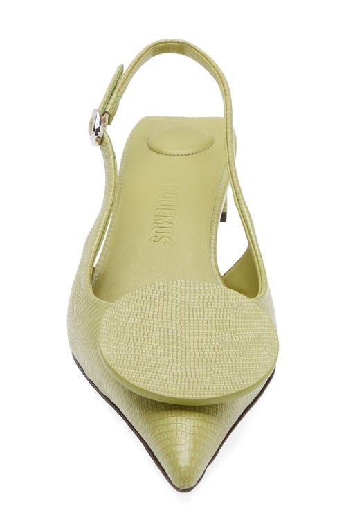 Jacquemus 40mm The Low Duelo Slingback Pumps In Green 550