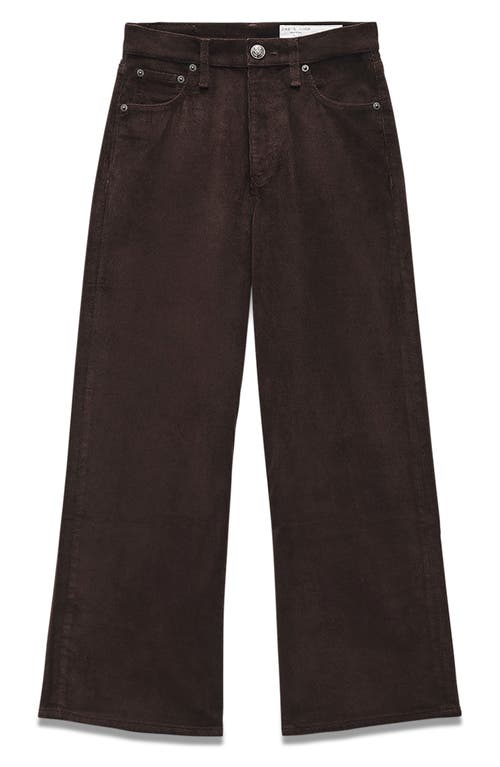 Rag & Bone Andi Ankle Wide Leg Corduroy Jeans In Brown