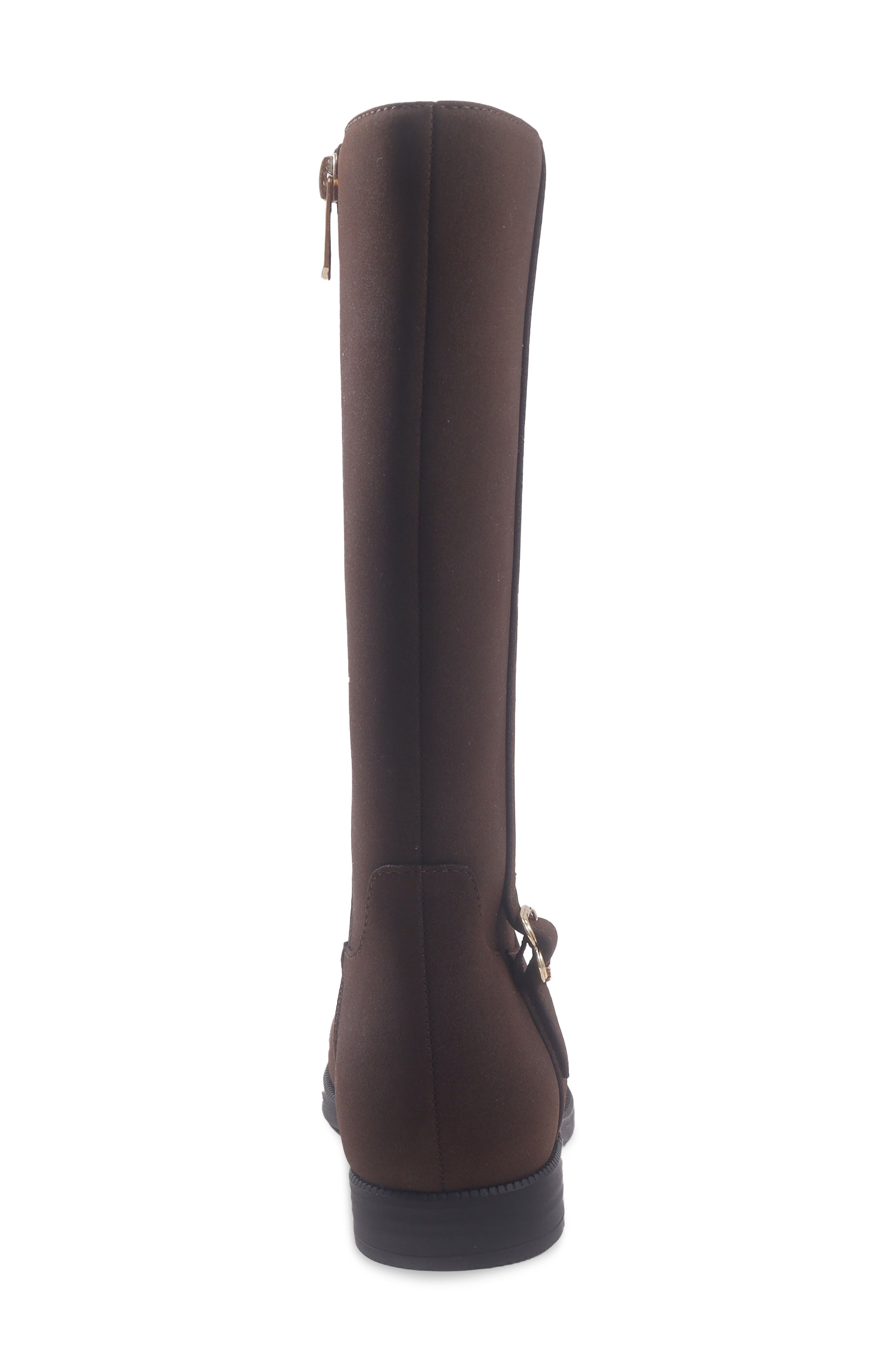 Kids' River Tall Faux Leather Boot, Alternate, color, BROWN