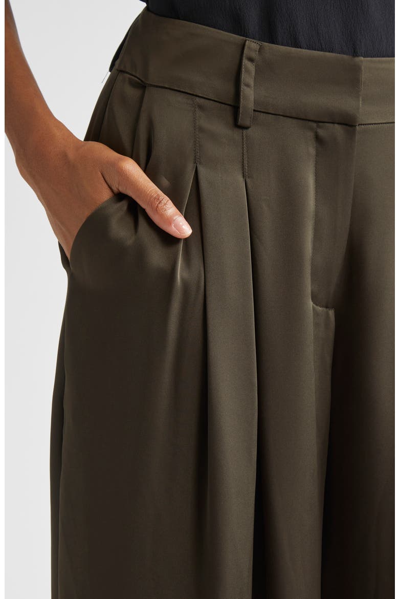 Oscar Pleated Pants, Alternate, color, DEEP OLIVE