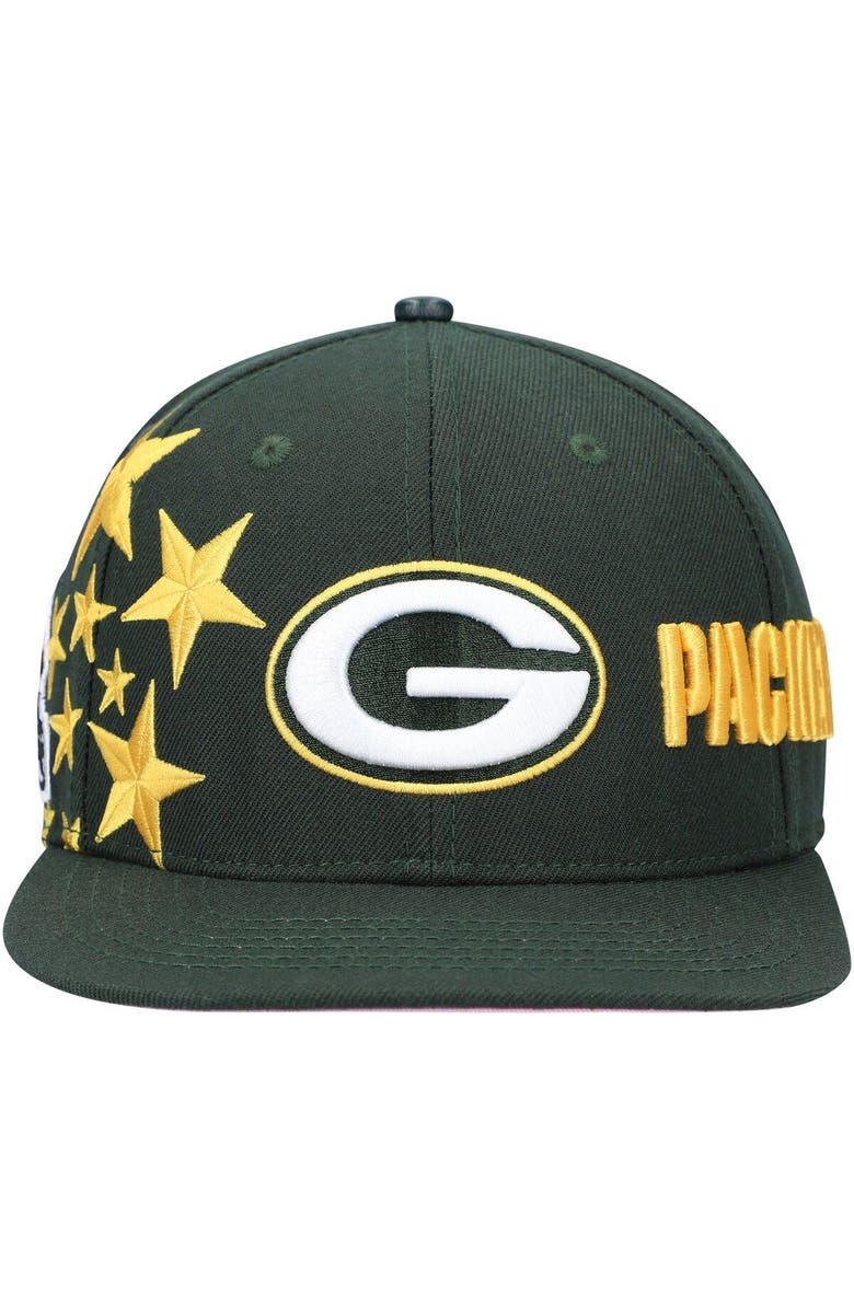 PRO STANDARD Men's Pro Standard Green Bay Packers Green Stars Snapback Hat, Alternate, color, 