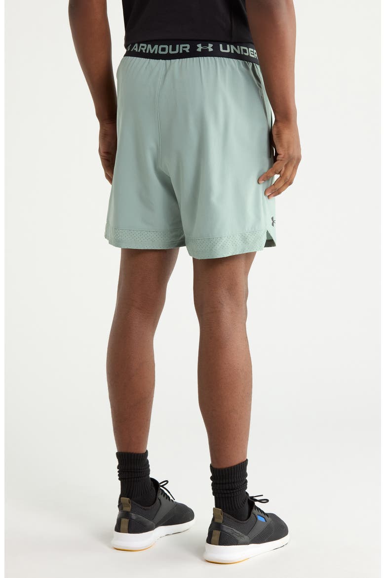 UA Vanish Woven 6-Inch Athletic Shorts, Alternate, color, 348 SILICA GREEN