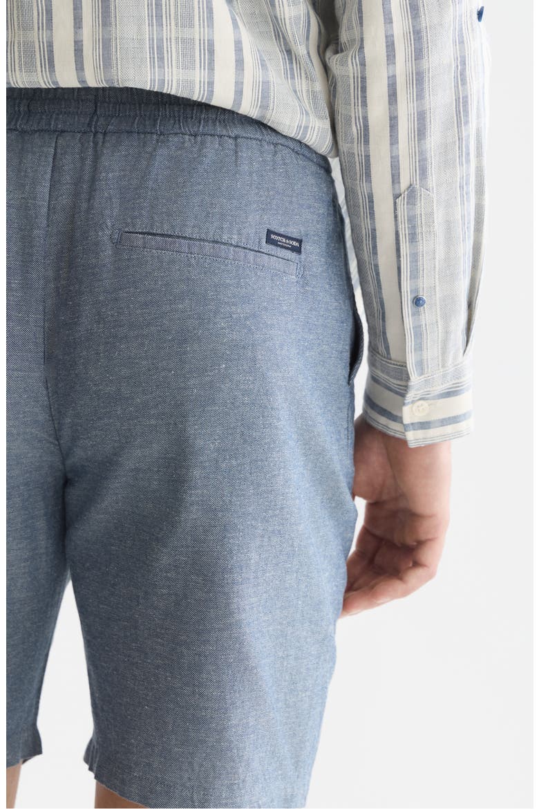 Cotton & Linen Regular Fit Shorts, Alternate, color, ENSIGN BLUE