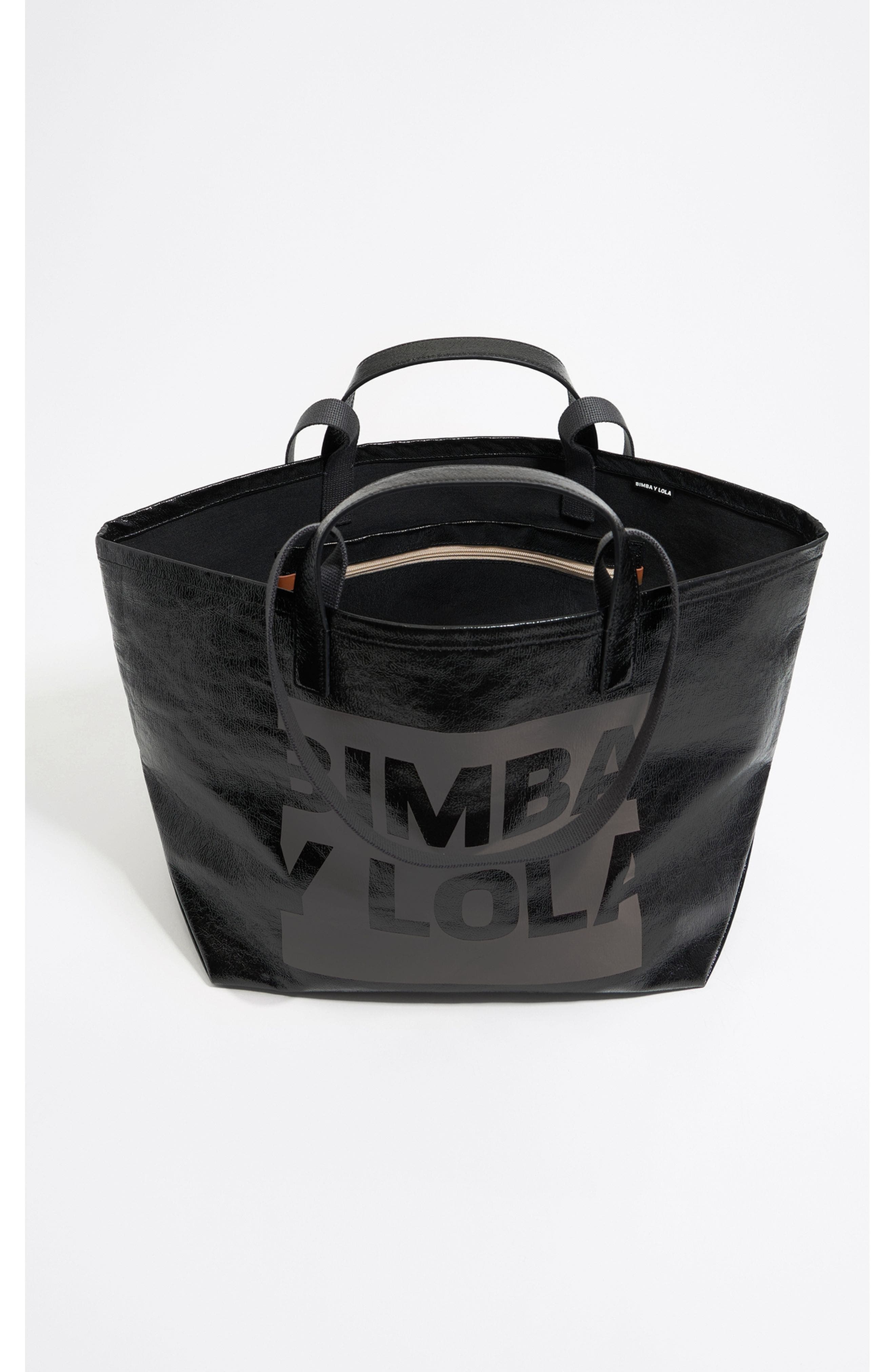 Bimba y Lola Big Shopper Bag, Alternate, color, Black