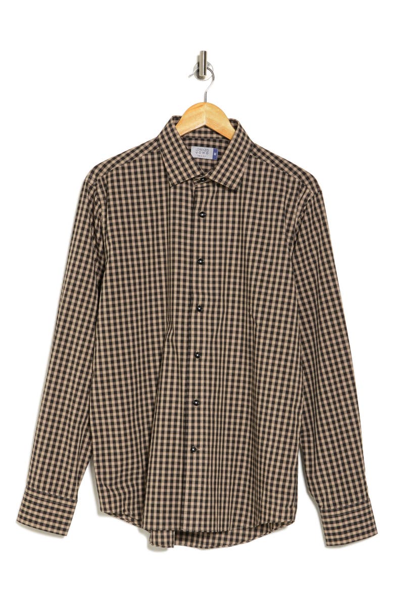 Lorenzo Uomo Check Print Trim Fit Long Sleeve Button-Up Shirt, Alternate, color,