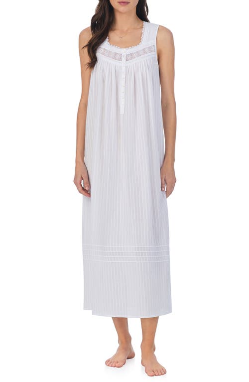 Eileen West Sleeveless Cotton Ballet Nightgown In White