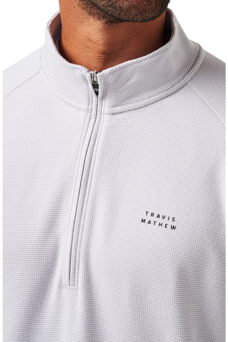 Thermal Quarter Zip Pullover, Alternate, color, HEATHER LIGHT GREY