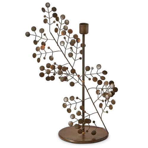 Tag Tarin Large Brown Iron Taper Candle Holder For Everyday Use