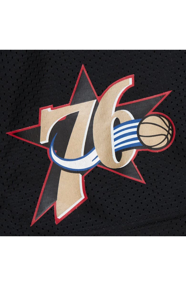 Mitchell & Ness Men's Mitchell & Ness Black Philadelphia 76ers Hardwood Classics Gameday Mesh Shorts, Alternate, color, Black