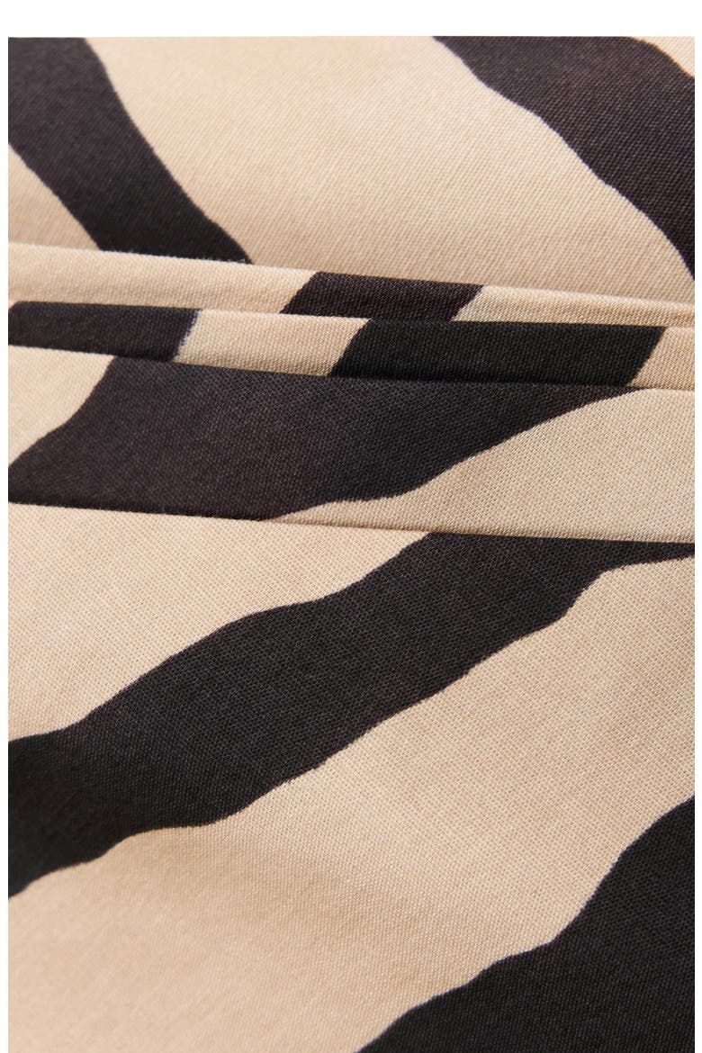 Print Drape Asymmetric Top, Alternate, color, BLACK