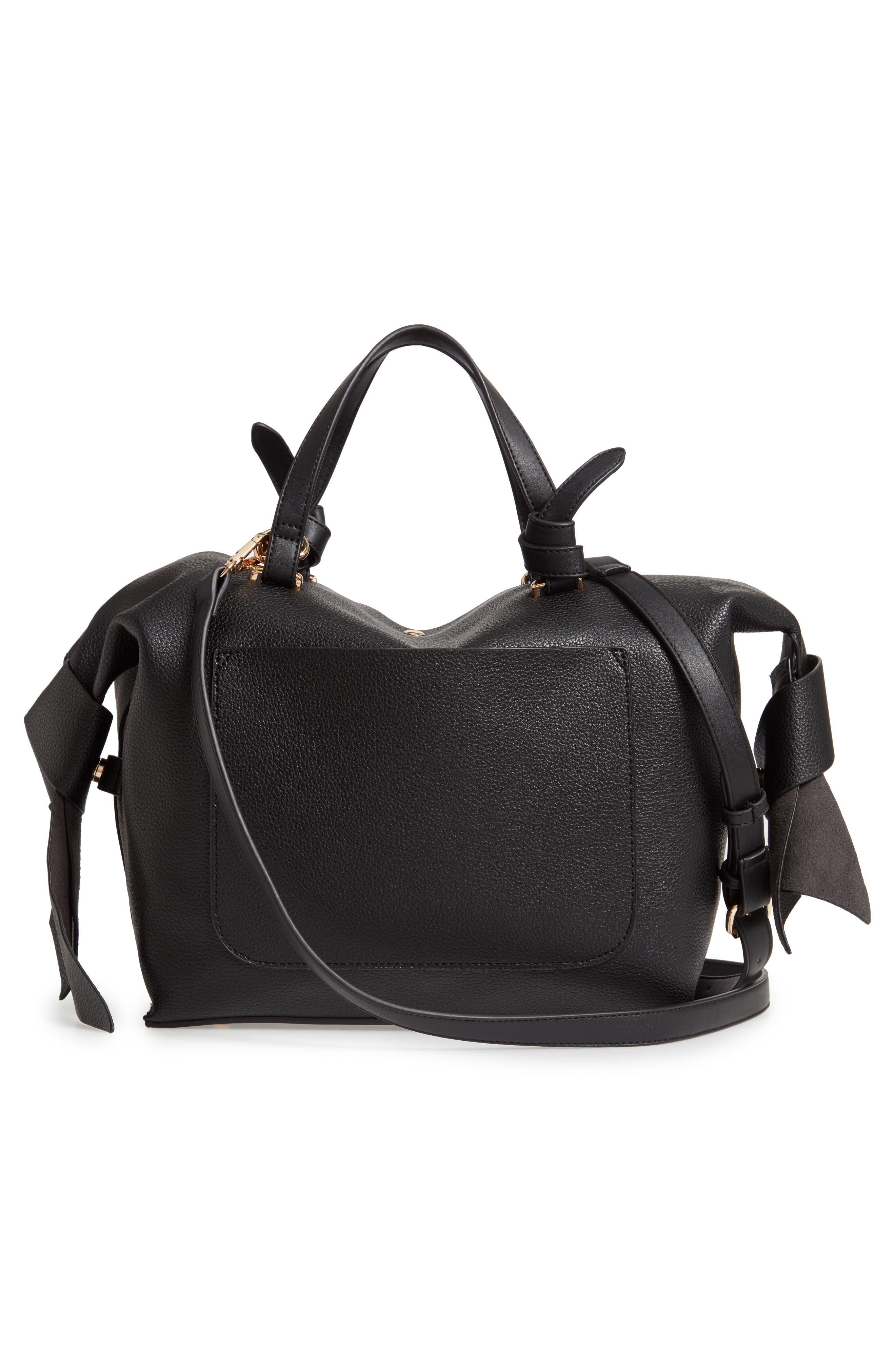 Sondra Roberts Faux Leather Satchel, Alternate, color, 