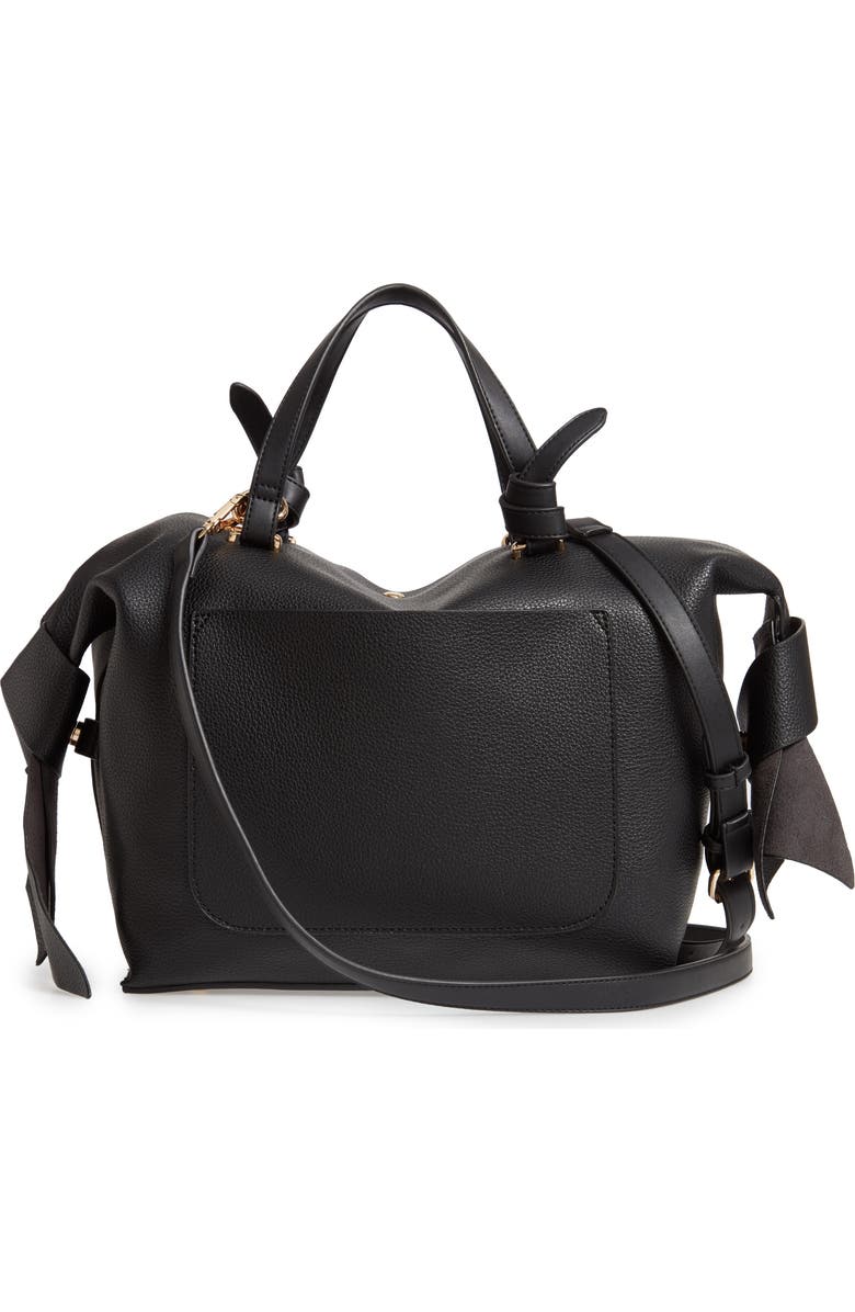 Sondra Roberts Faux Leather Satchel, Alternate, color,