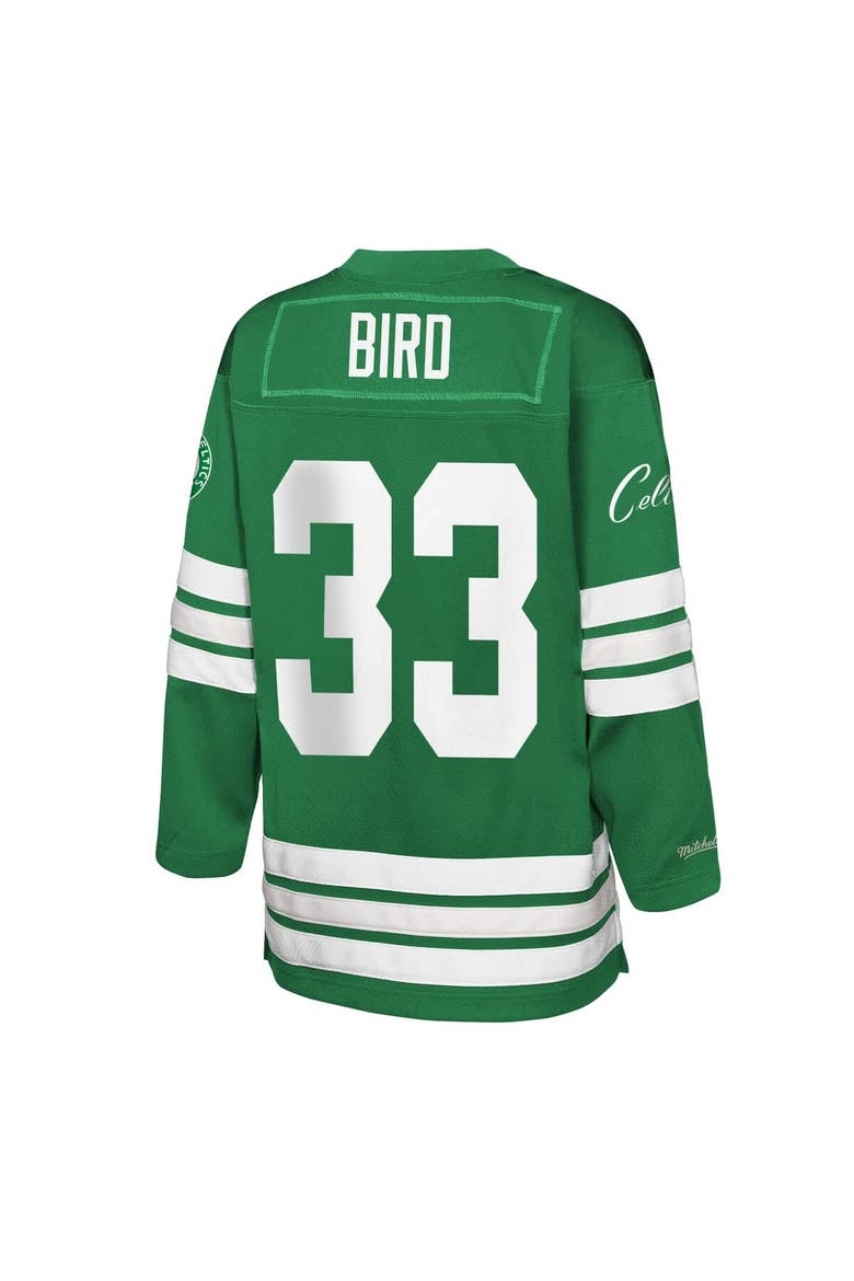 Youth Mitchell & Ness Larry Bird Kelly Green Boston Celtics Maxxed Out 2.0 Fashion Hockey Jersey, Alternate, color, Kelly Green