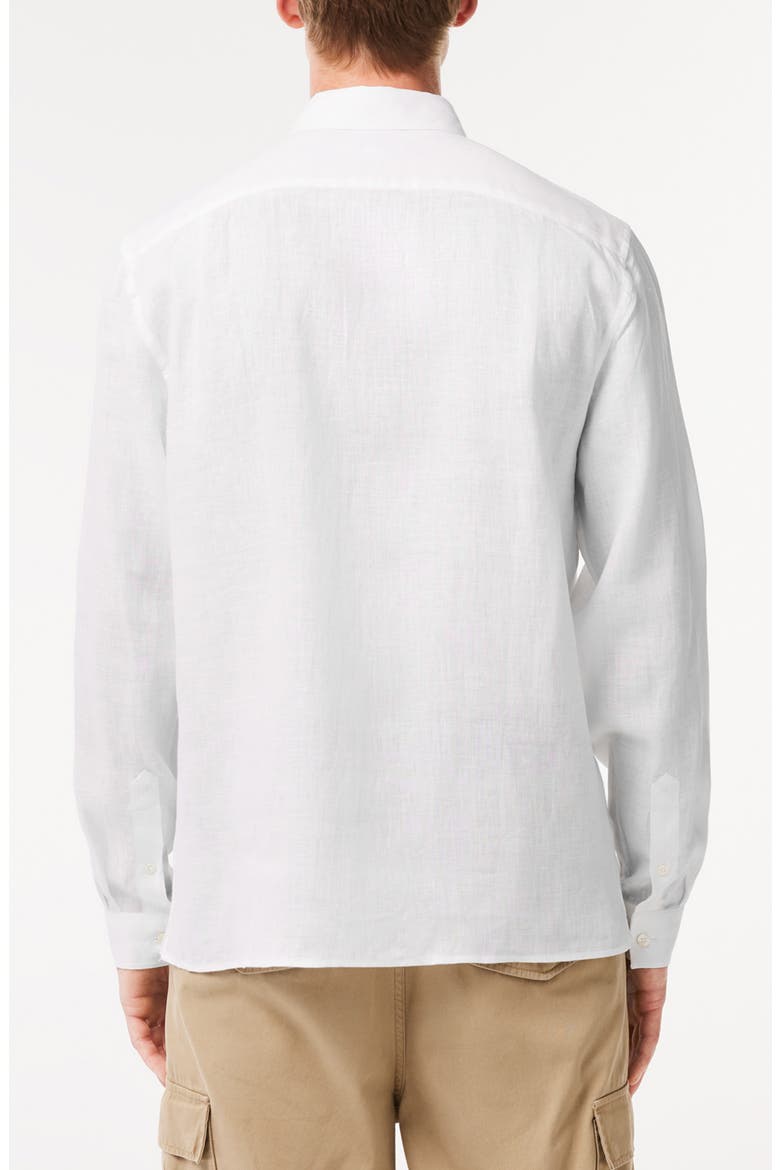 Regular Fit Linen Button-Down Shirt, Alternate, color, WHITE